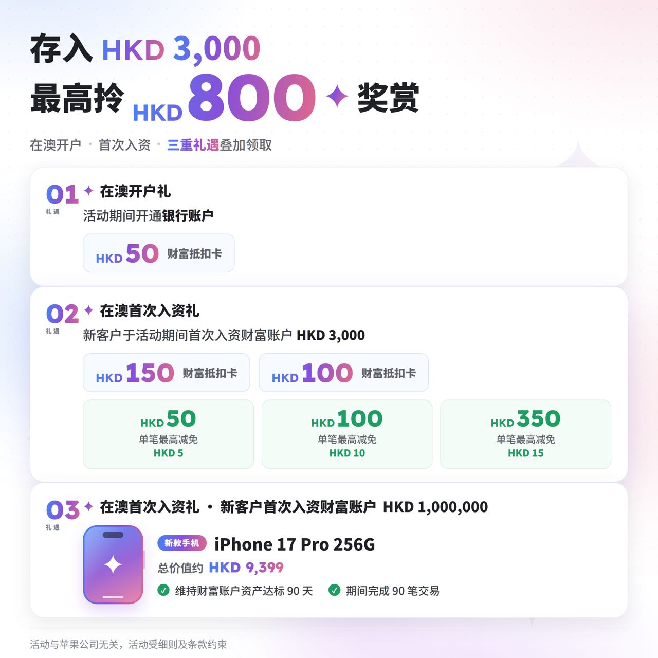 6月澳门蚂蚁银行开户，最高享800港币+80澳门币好礼！